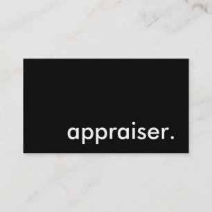 appraiser. business card