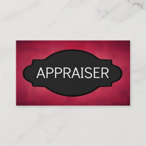 Appraiser Elegant Name Plate Business Card Template