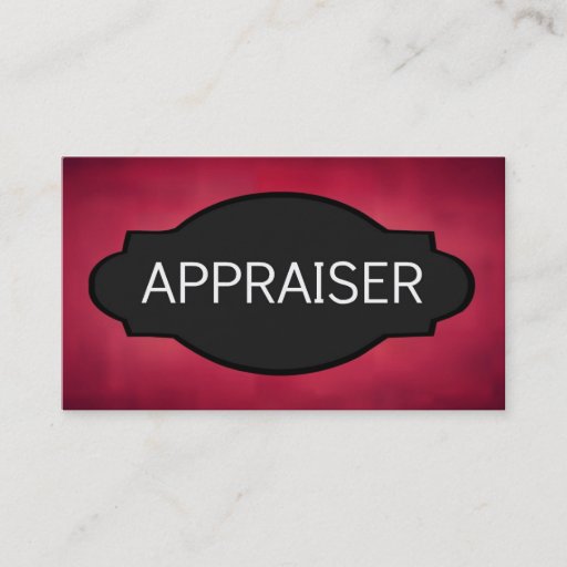 Customizable Appraiser Elegant Name Plate Business Card Template