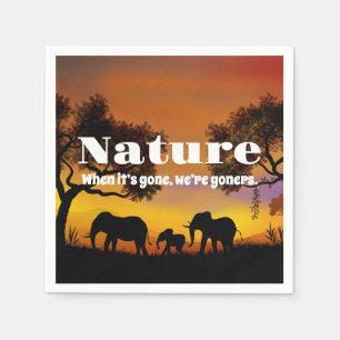 Appreciate Nature and Elephants Napkins