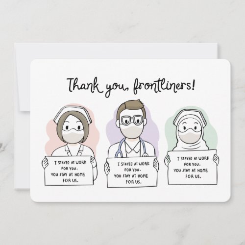 Appreciate our Medical Frontliners Thank You Card