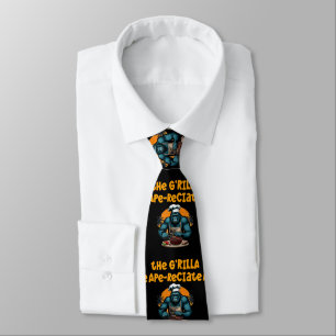 Appreciate The G'rilla Master BBQ Griller Fun Pun Neck Tie