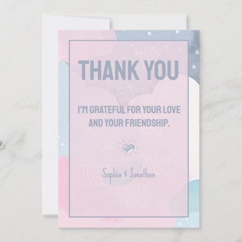 Appreciating Our Friendship Thank You Card