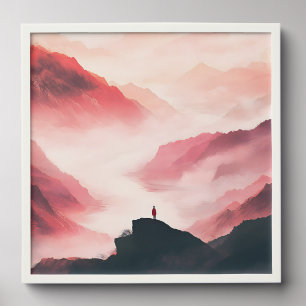 Appreciating the beautiful landscape outdoor peel and stick photo tile