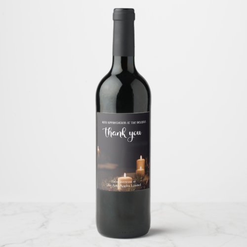 appreciation at the holidays corporate marketing wine label