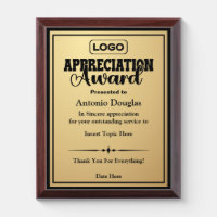 Appreciation Award for Employee | Custom Logo