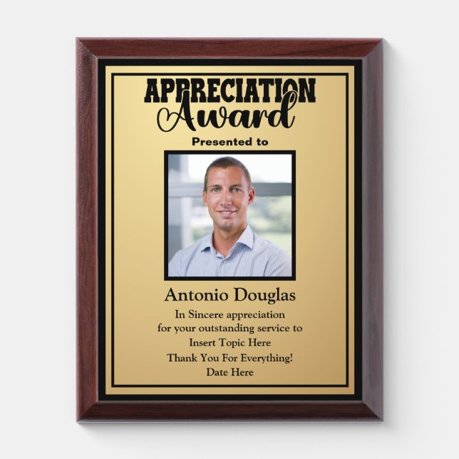 Appreciation Award for Employee | custom photo (Vertical)