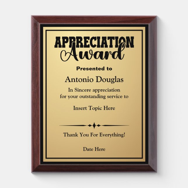 Appreciation Award for Employee | Custom Trophies (Vertical)