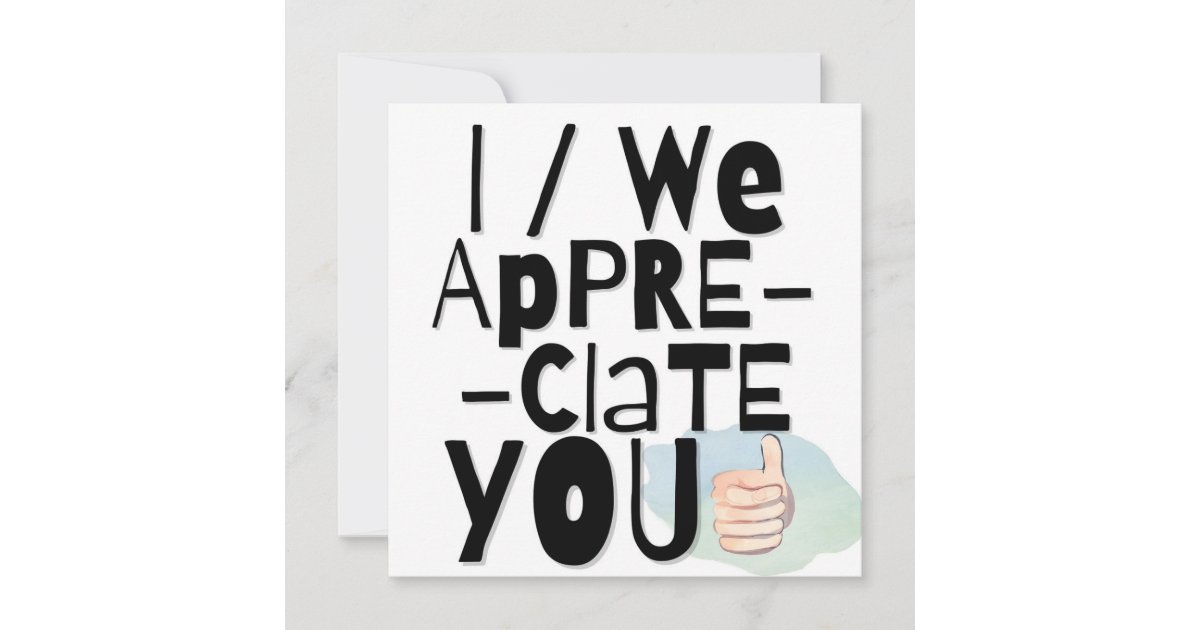 Appreciation Card | Zazzle