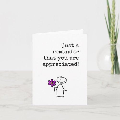 Appreciation Card Cute Simple Minimalist Card