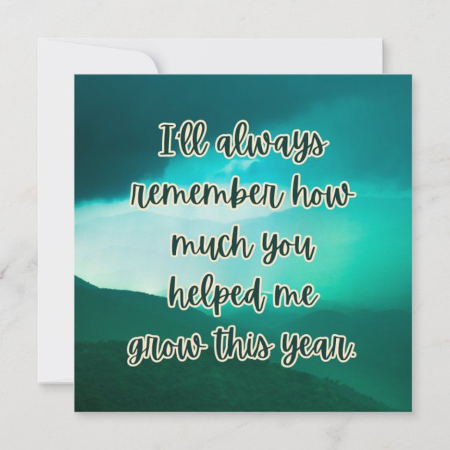 Appreciation Card with Warm Message (Front)