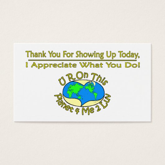 Appreciation Cards Changing This Planet (Front)