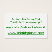 Appreciation Cards Changing This Planet (Back)