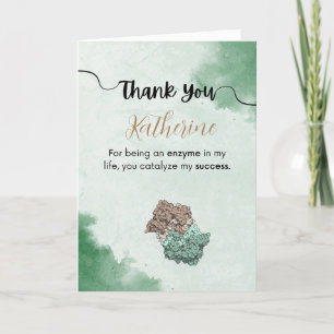 Appreciation for biology mentors in green letterpress thank you card