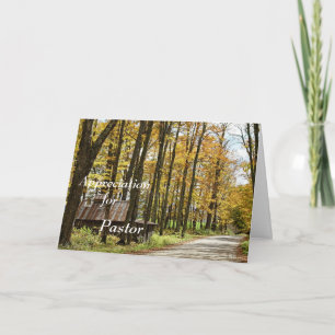 Appreciation -for Pastor Letterpress Thank You Card