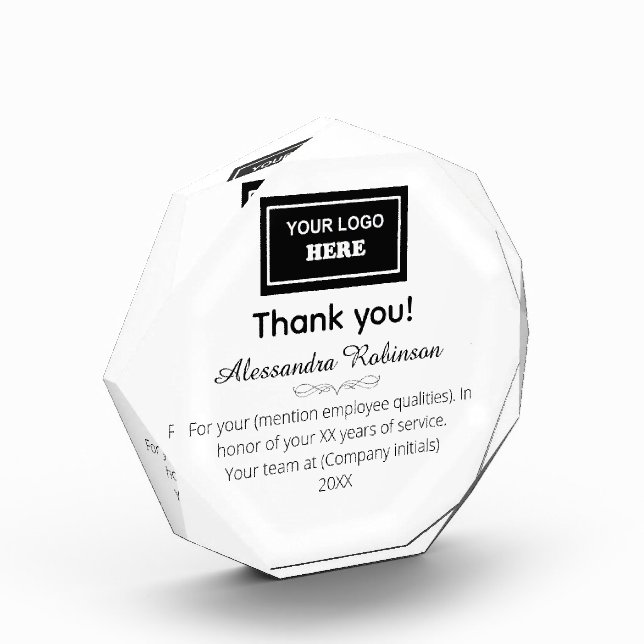 Appreciation gift for Employee Thank you Award (Left)