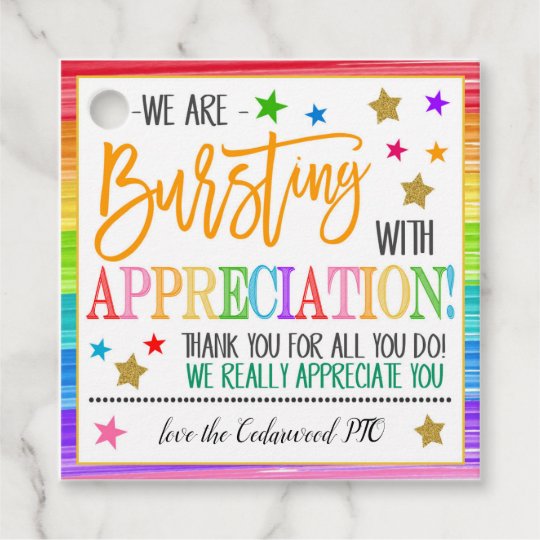 Appreciation Gift Tag | Zazzle.com