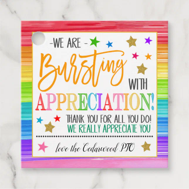 Appreciation Gift Tag | Zazzle