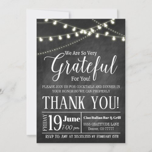Appreciation Invitation, Grateful For