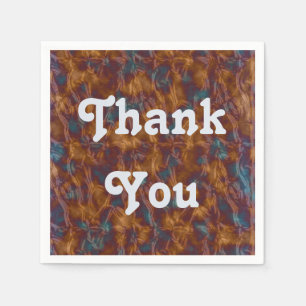Appreciation Meal Elegant Gold Blue Thank You Napkins