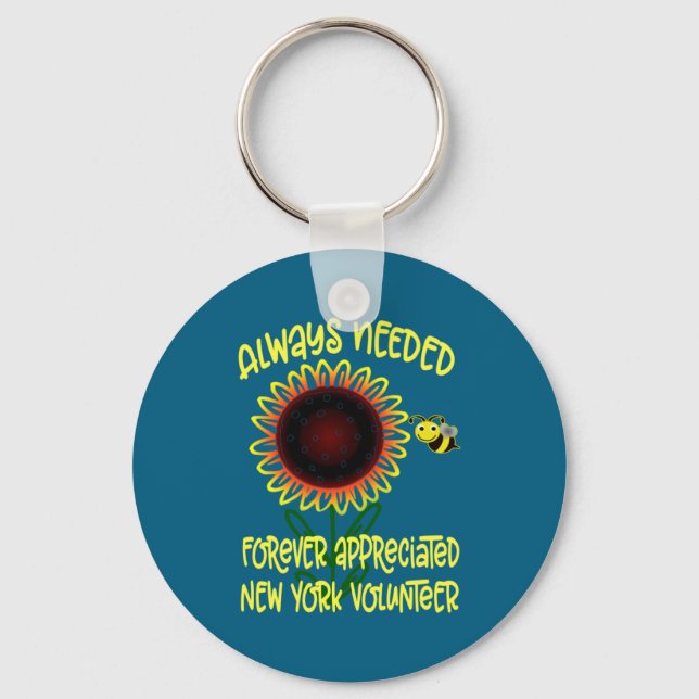 Appreciation New York Always Needed Volunteer Reco Keychain (Front)