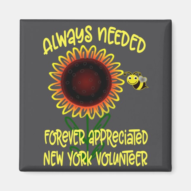 Appreciation New York Always Needed Volunteer Reco Magnet (Front)