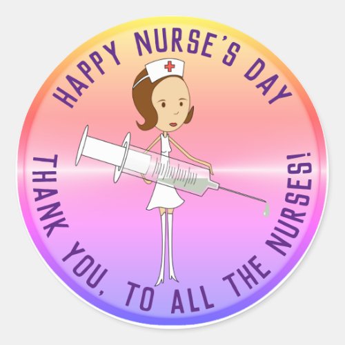 Appreciation Nurses Day  Classic Round Sticker