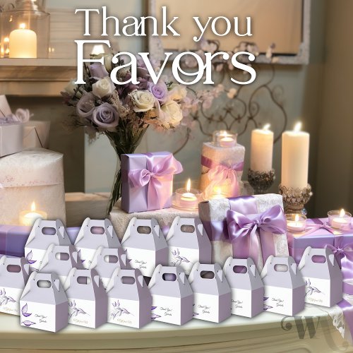 Appreciation Party Favor Purple Foliage Favor Boxes