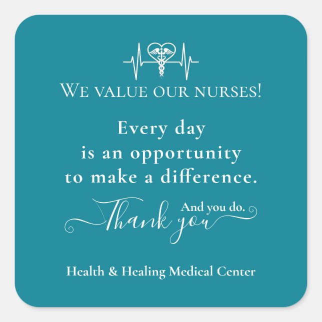 Appreciation Sticker Nurse Week Month Bulk (Front)