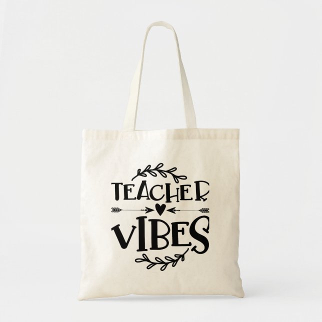 Appreciation Teacher Vibes  Tote Bag (Front)