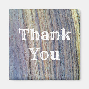 Appreciation Vertical Stripe Woodgrain Thank You Magnet