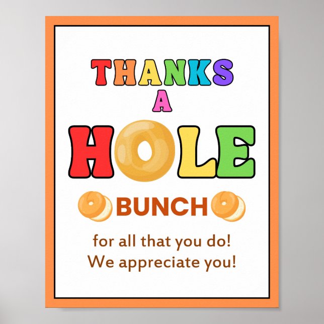 Appreciation Week Sign, Staff Appreciation Poster (Front)