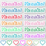 [ Thumbnail: Appreciative, Colorful "Thanks!" Stickers ]