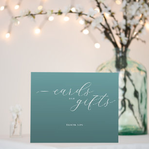 Appreciative Teal Minimalist Thank You Card Foam Board