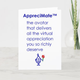 Apprecimate A Funny Thank You Poem Card