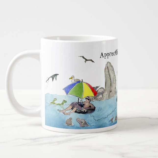 AppreciOCEAN Giant Coffee Mug (Left)