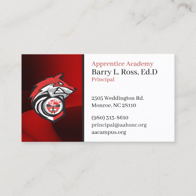 Apprentice Academy Business Card (Front)