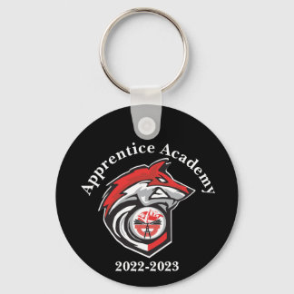 Apprentice Academy Red Wolf Personalized Round Keychain