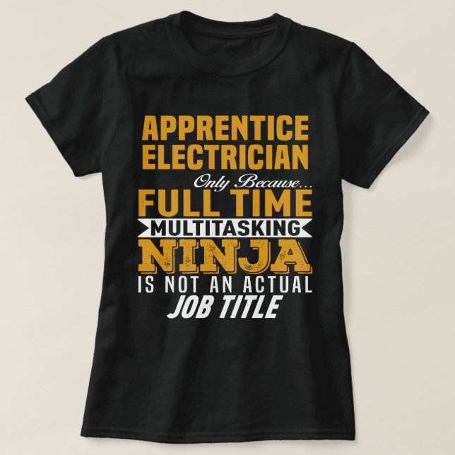Apprentice Electrician T-Shirt (Design Front)