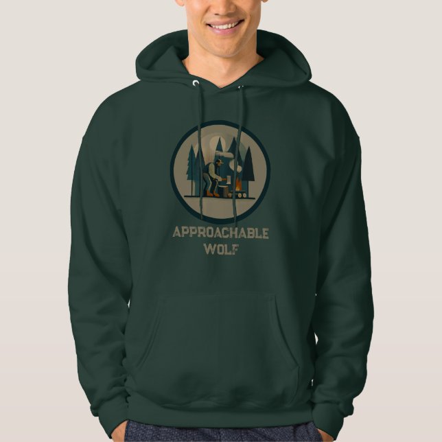 Approachable Wolf Hoodie (Front)