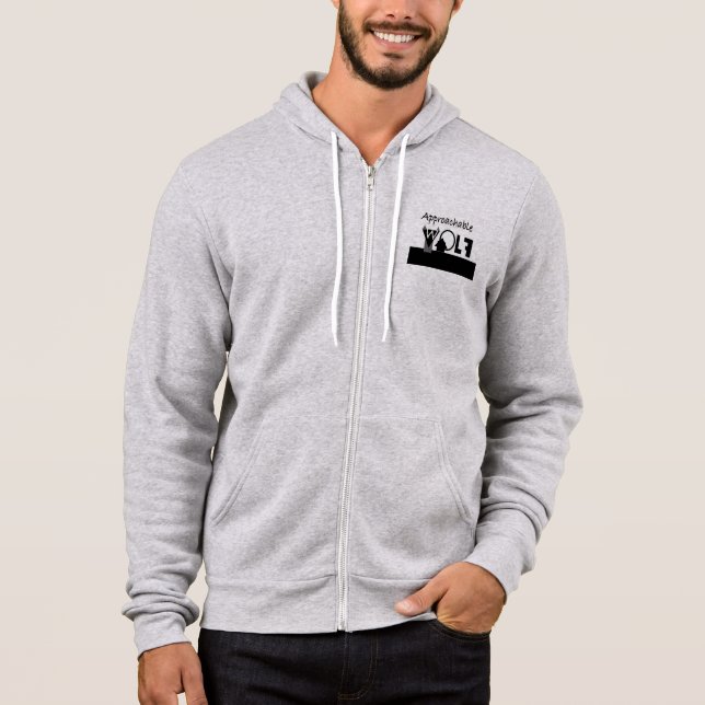 Approachable Wolf/Spirit of The Wolf Zip Up Hoodie (Front)