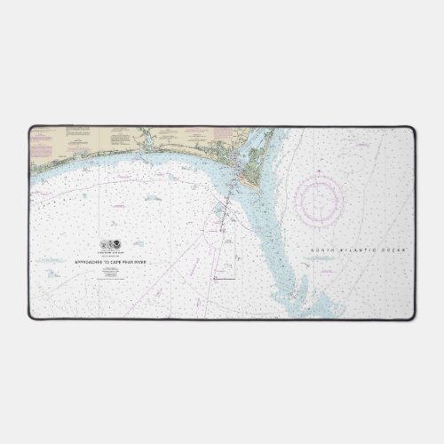 Approaches to Cape Fear River Nautical Chart 11536 Desk Mat