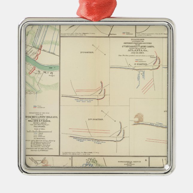 Approaches to New Orleans Metal Ornament (Front)