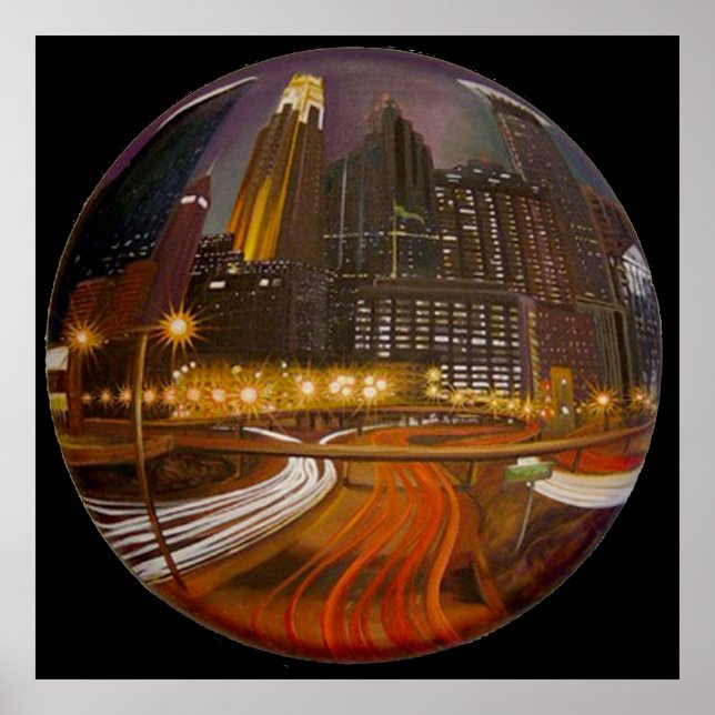 APPROACHING DOWNTOWN POSTER (Front)