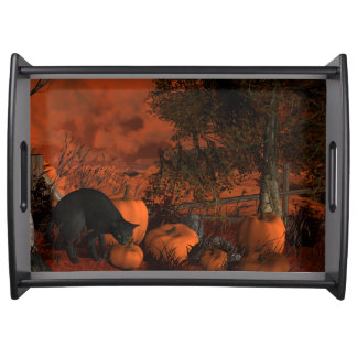 Approaching Halloween Serving Tray