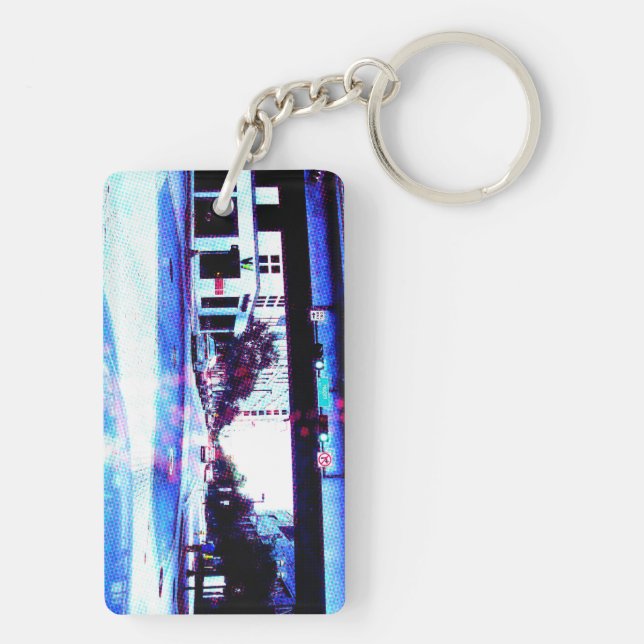 Approaching Hogan Street Keychain (Back)