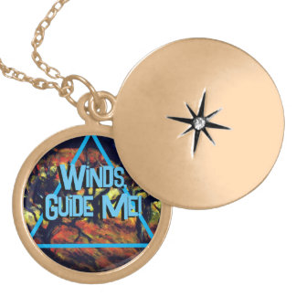 Approaching Storm Winds Guide Me Gold Plated Necklace