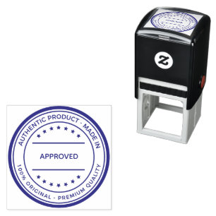 Approved Badge Printed Quality Seal Violet Ink QC Self-inking Stamp
