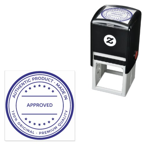 Approved Badge Printed Quality Seal Violet Ink QC Self-inking Stamp