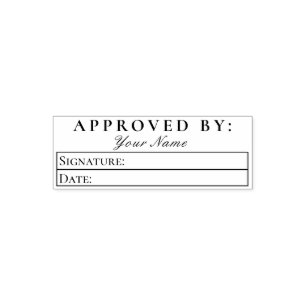 Approved Bookkeeping Signature Name Date Accepted Self-inking Stamp